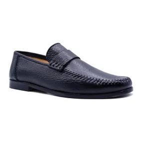 19-025-BLK PARMA Peccary Loafer, Black Size 9