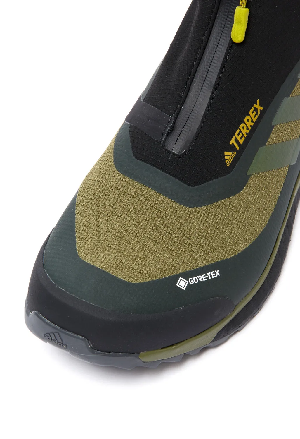 Mens adidas Terrex Free Hiker COLD.RDY Boots - Olive Green/Orange - Enhanced Performance