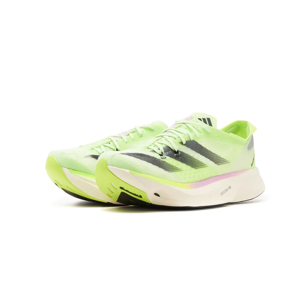 Adidas Adizero Adios Pro 3 Running Shoes - Neon Green/Black/Pink