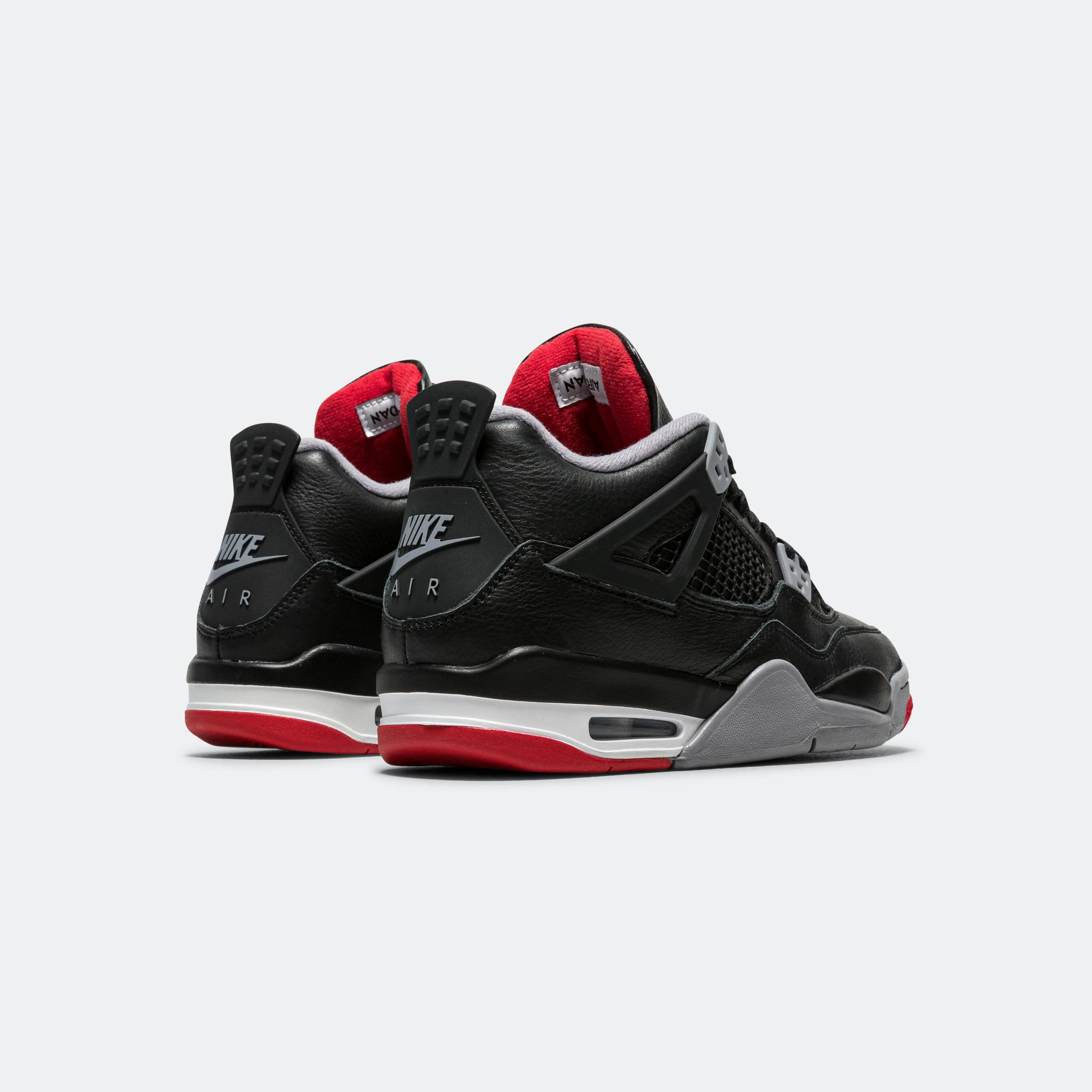 Air Jordan 4 Retro (GS) - Black/Fire-Red Cement Grey