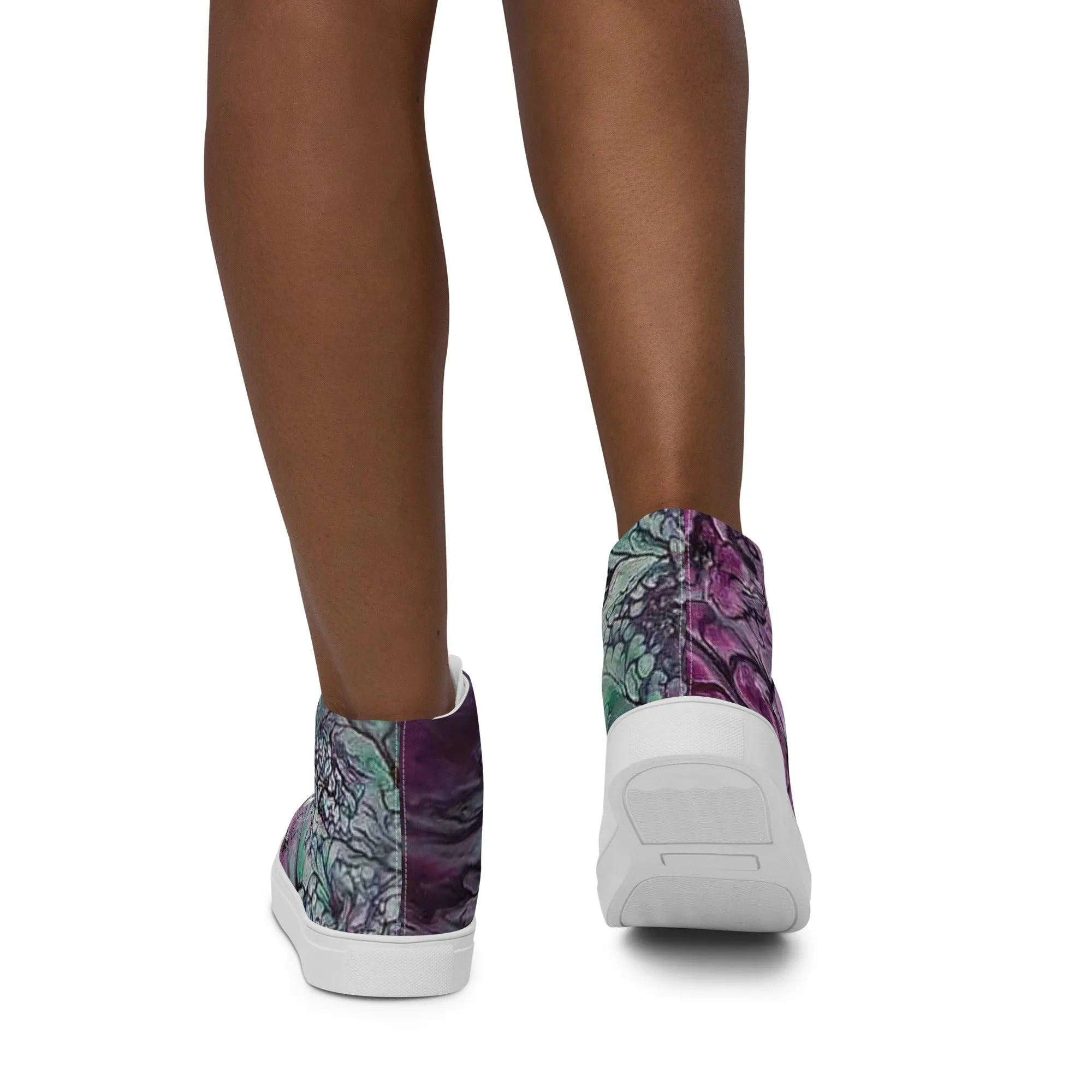 Amethyst Lily high top canvas shoes