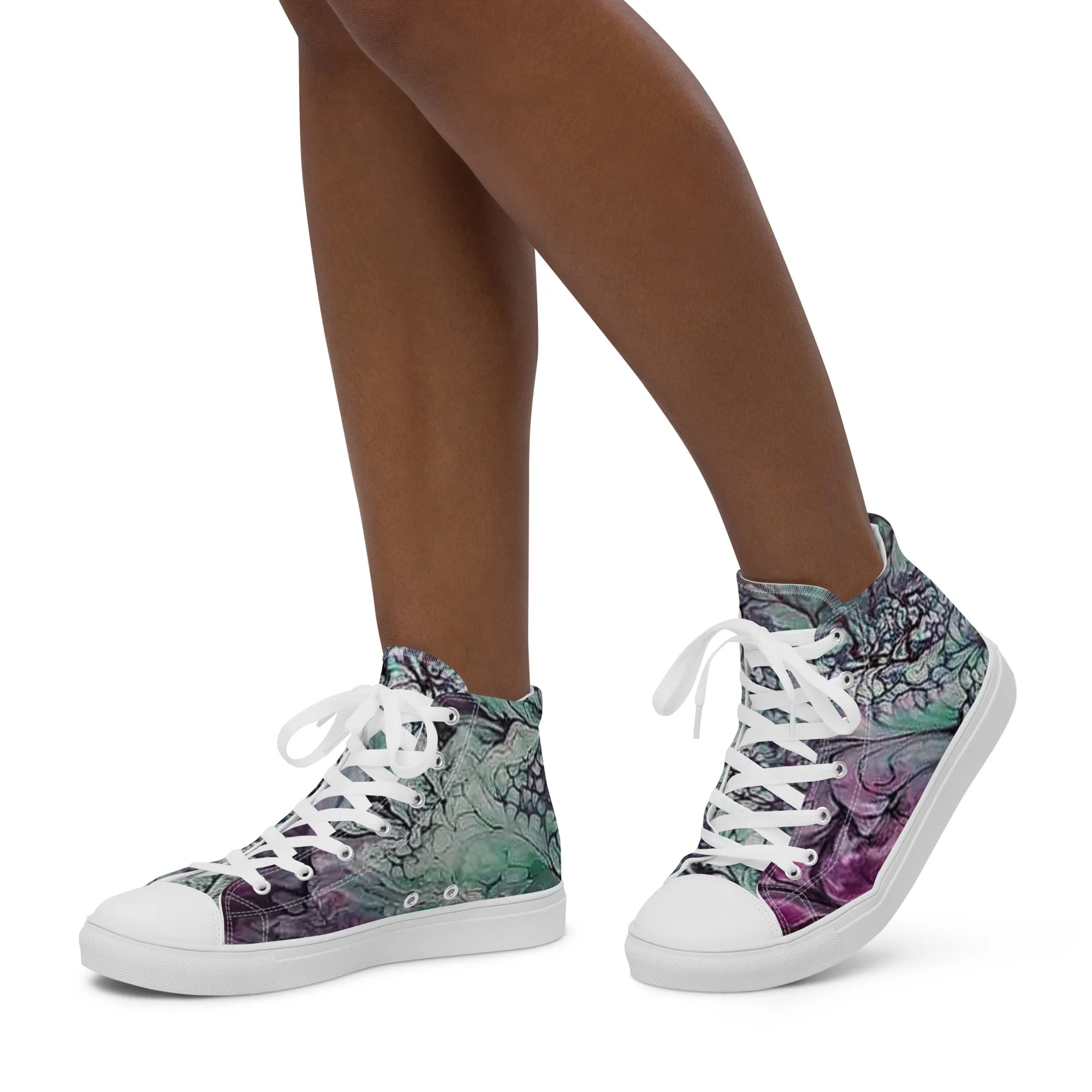 Amethyst Lily high top canvas shoes