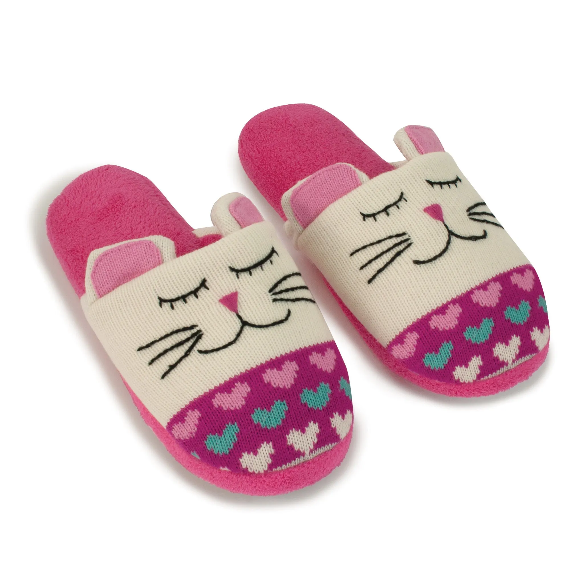 Animal Knitted Slippers Cat