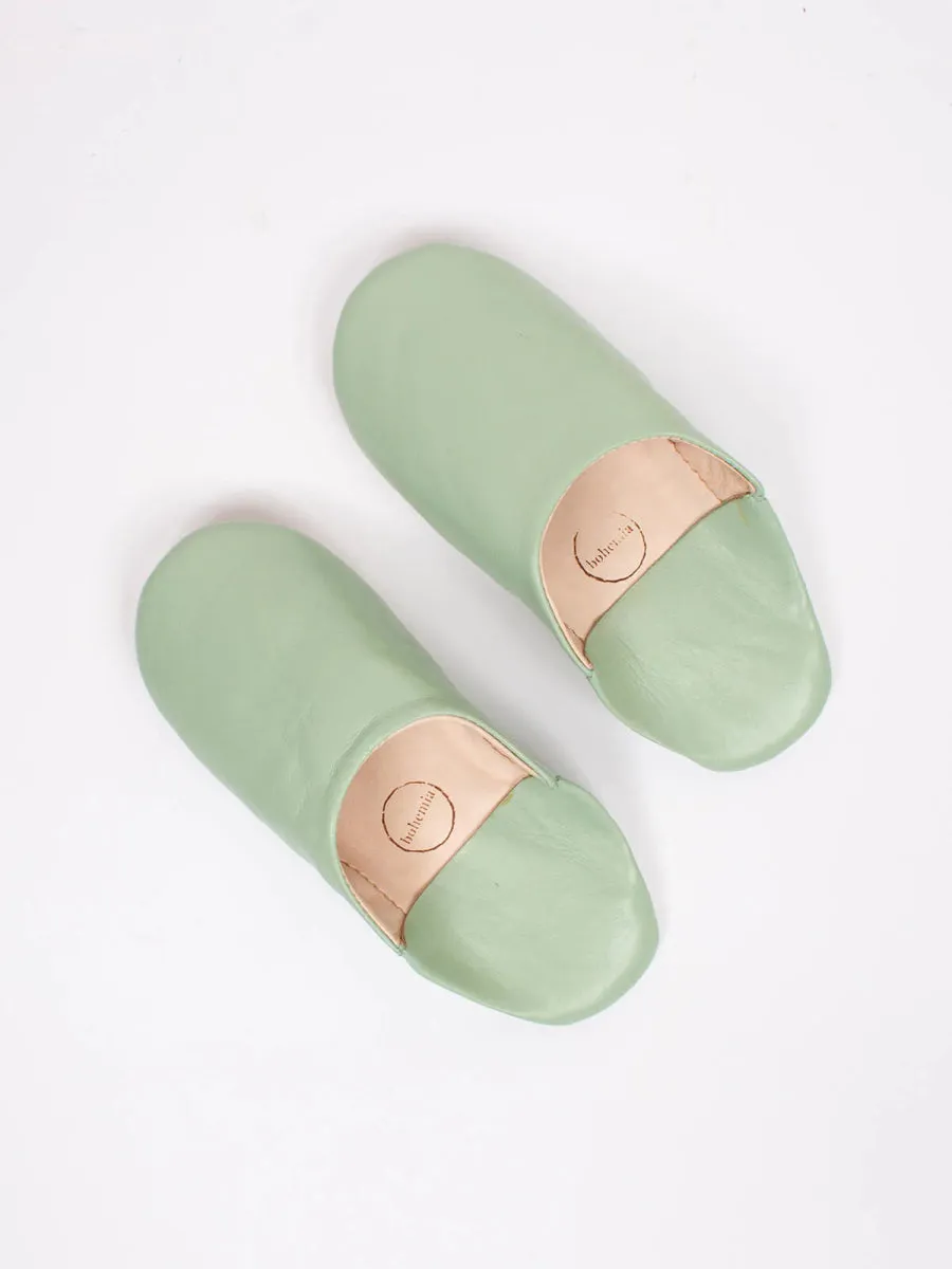 Babouche Moroccan Slippers - Sage