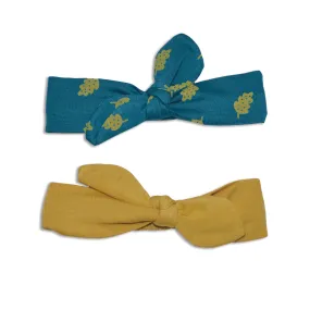 Bamboo Headbands 2 pack (Dotty Leaf Print/Fall Leaf)