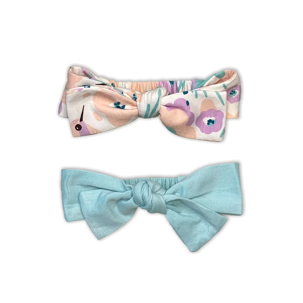 Bamboo Headbands 2 pack (Hummingbird Garden Print/Cotton Candy)