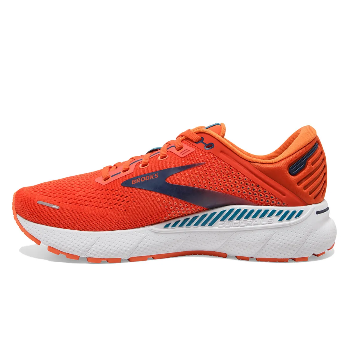 Mens Brooks Adrenaline GTS 22 Running Shoes in Pumpkin/Flame/Titan Color Scheme