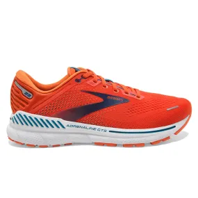 Mens Brooks Adrenaline GTS 22 Running Shoes in Pumpkin/Flame/Titan Color Scheme