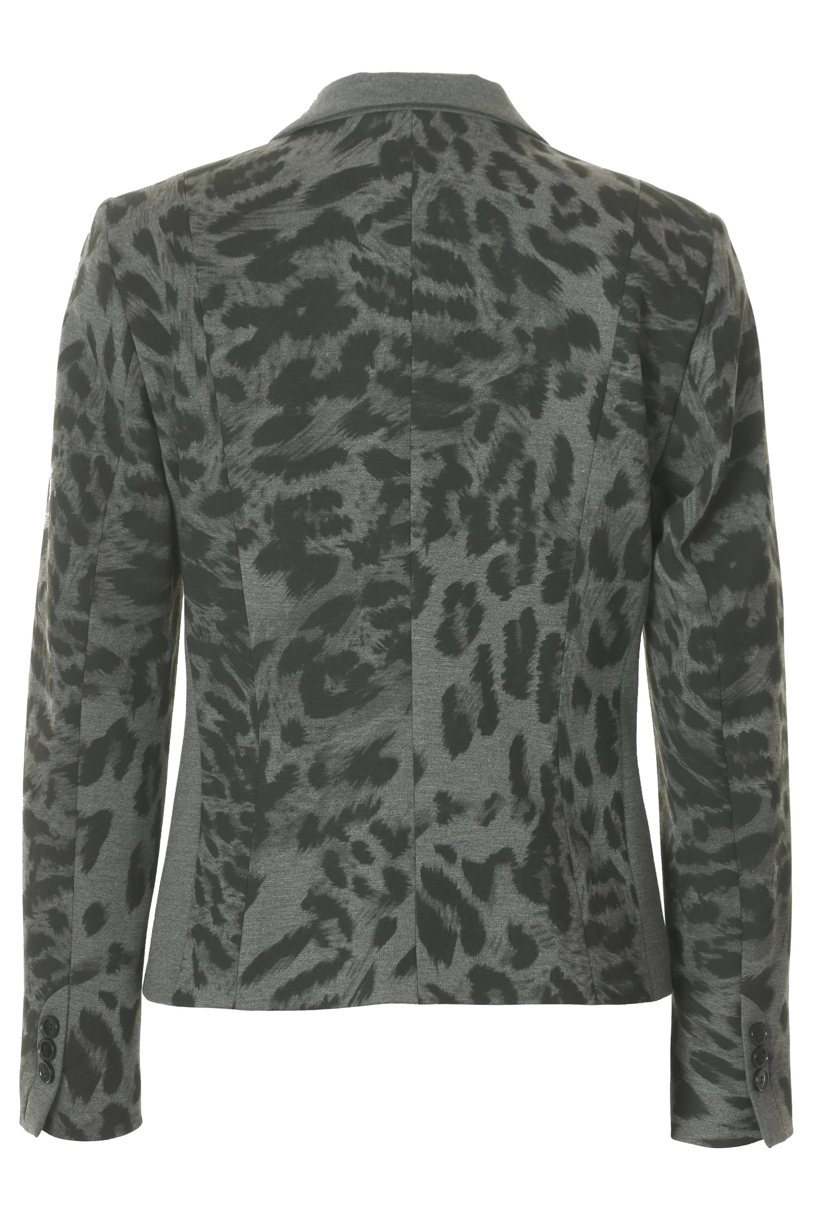 Busy Clothing Women Grey and Black Animal Print Jacket