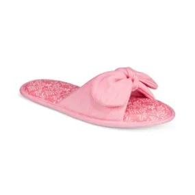 Charter Club Women's Open-Toe Bow Memory Foam Fashion Slippers, Pink, XL (11/12)