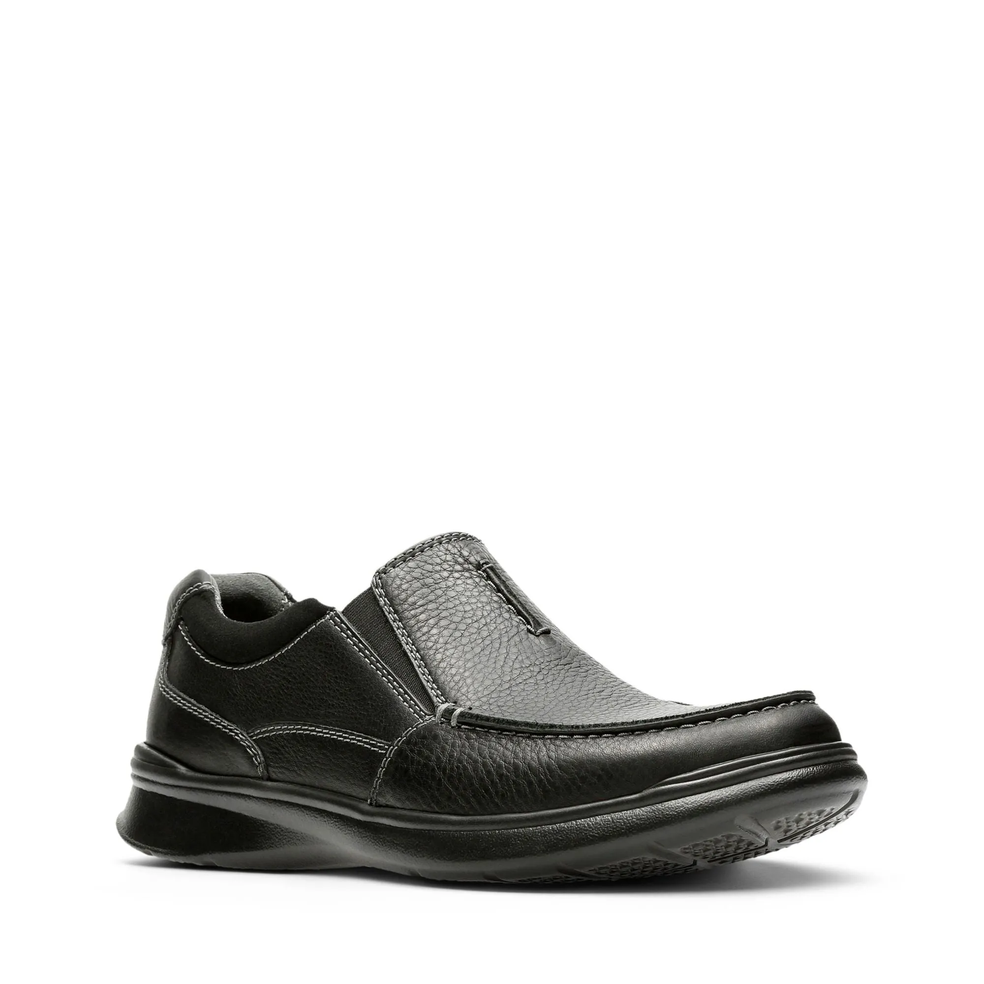 Clarks Cotrell Free Black Oily Leather - Wide Width