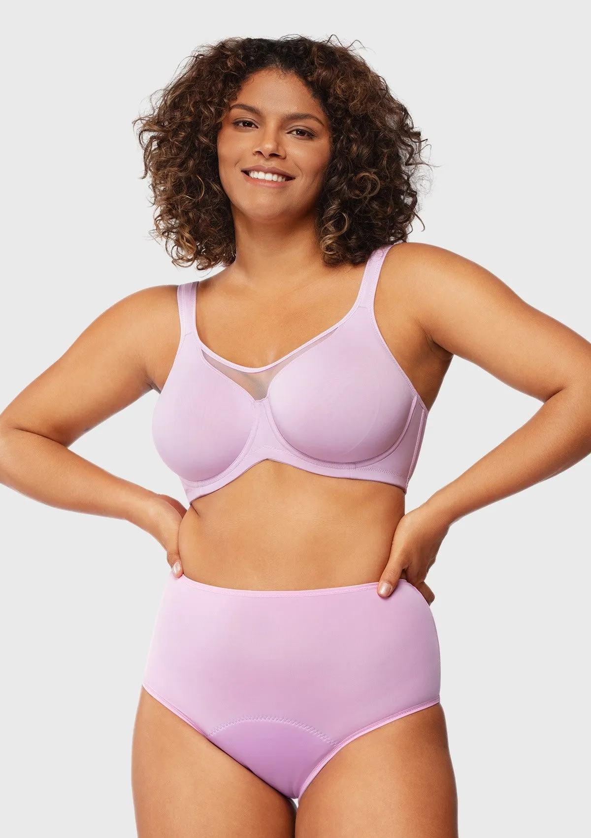 CoolComfort Smoothing Full Coverage Unlined Underwire Minimizer Bra