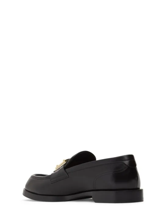 Dolce&amp;Gabbana   Plaqued leather loafers 