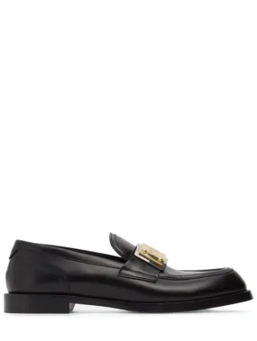 Dolce&amp;Gabbana   Plaqued leather loafers 