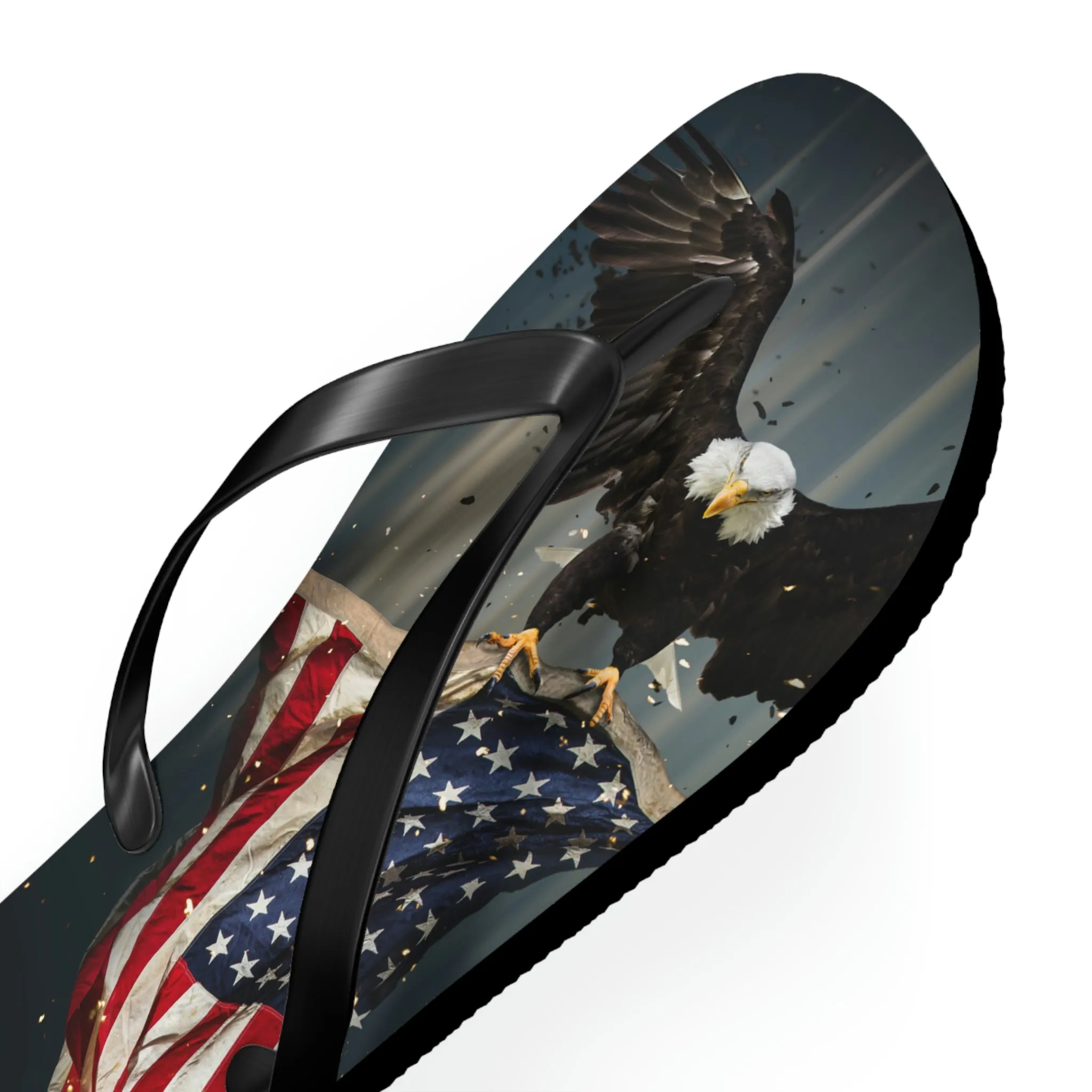 Eagle American Flag Flip Flops