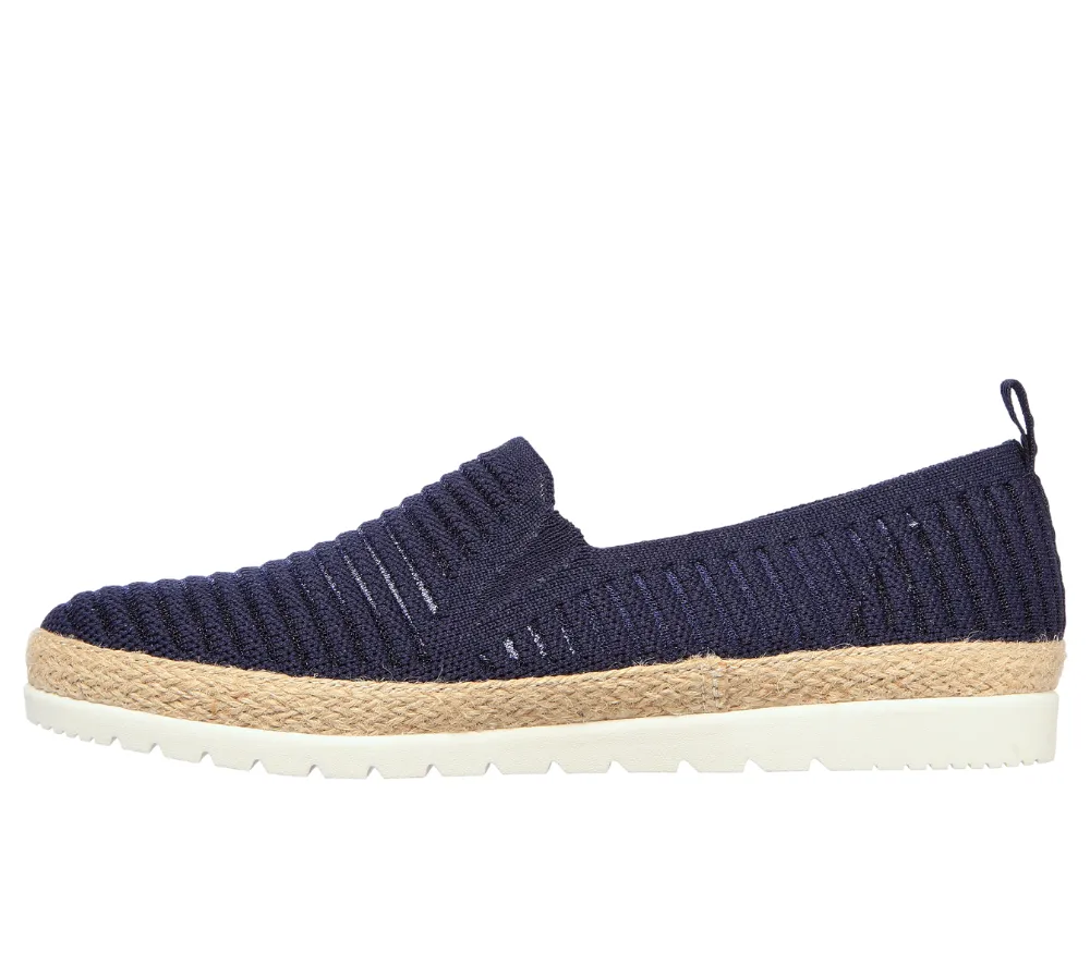 Espadrile sport, dama, SKECHERS FLEXPADRILLE PASTEL SKY 113245-NVY bleumarin, textil