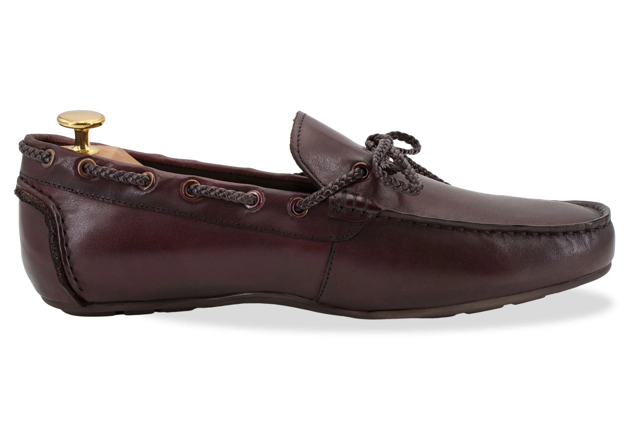 Esperanza Burgundy Moccasins