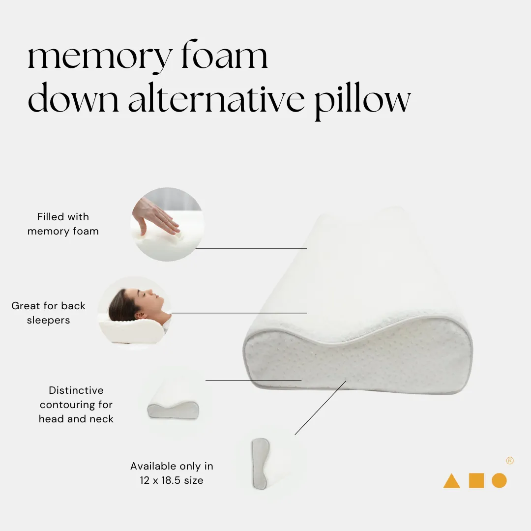 essential memory foam pillow with pillowcase