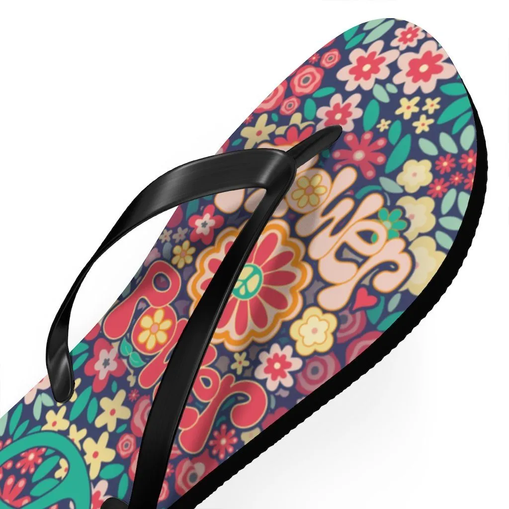 Flower Powers- Unisex Flip Flops