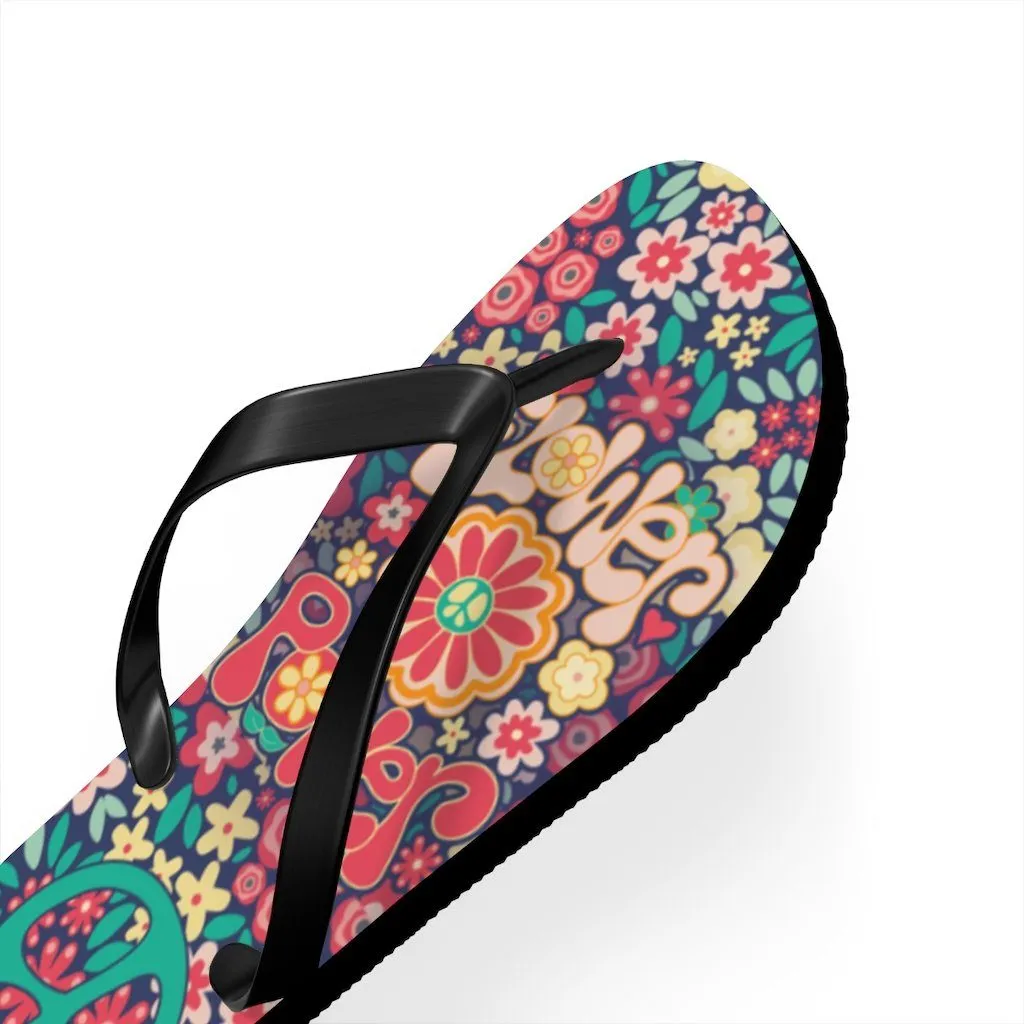 Flower Powers- Unisex Flip Flops