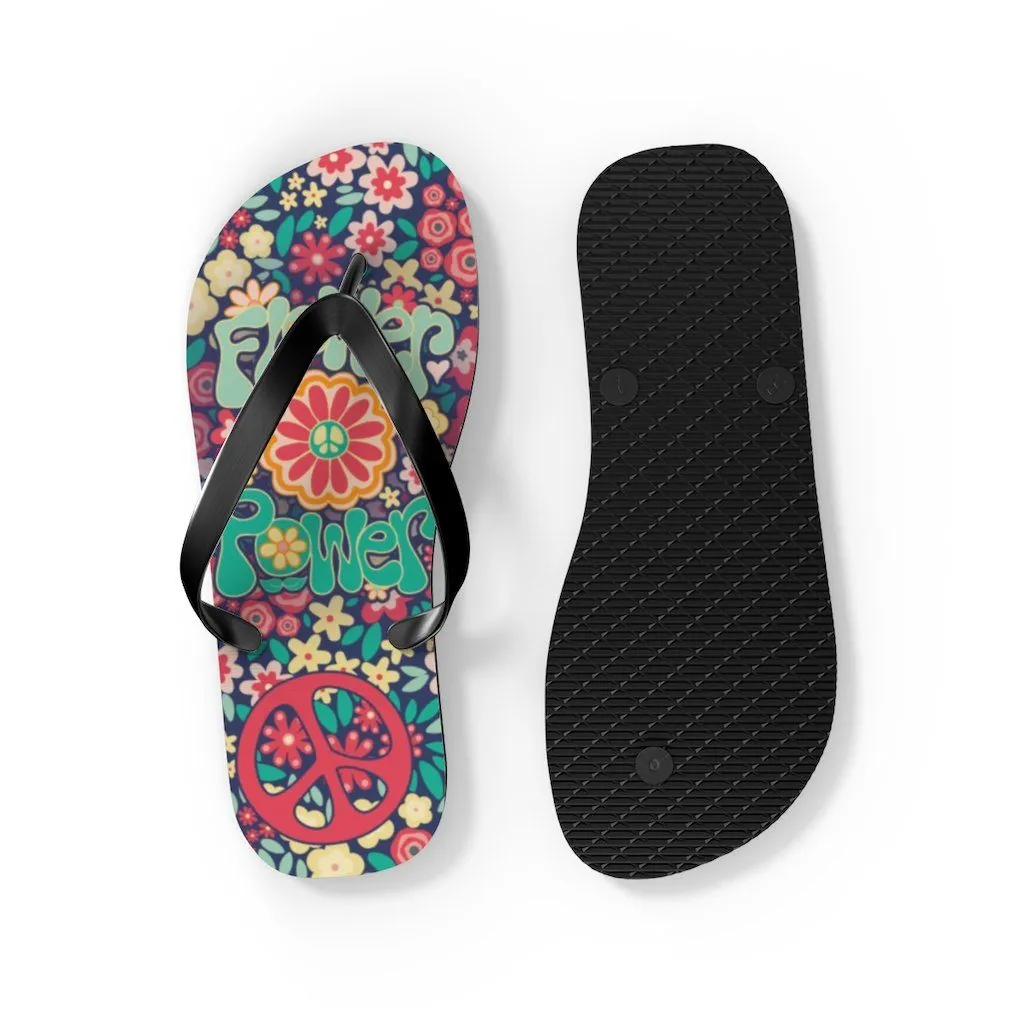 Flower Powers- Unisex Flip Flops