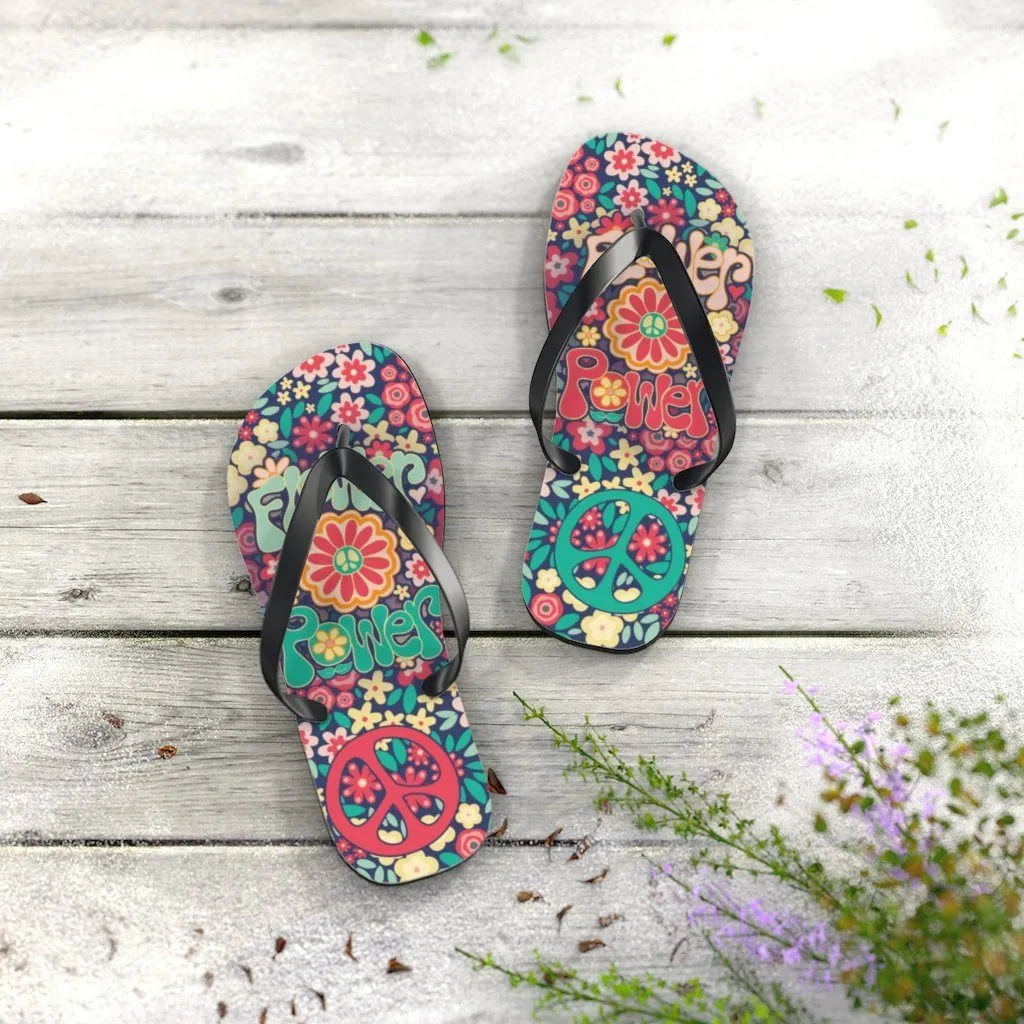 Flower Powers- Unisex Flip Flops