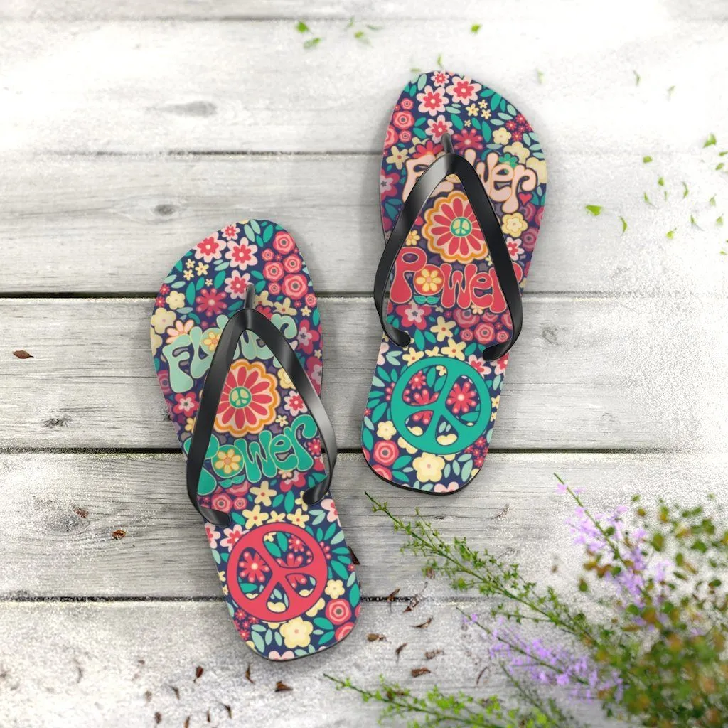 Flower Powers- Unisex Flip Flops