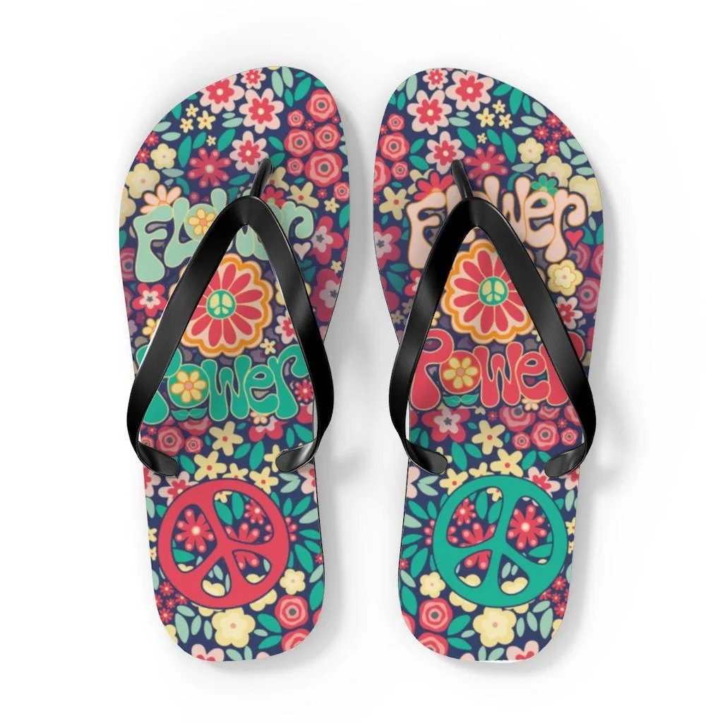 Flower Powers- Unisex Flip Flops