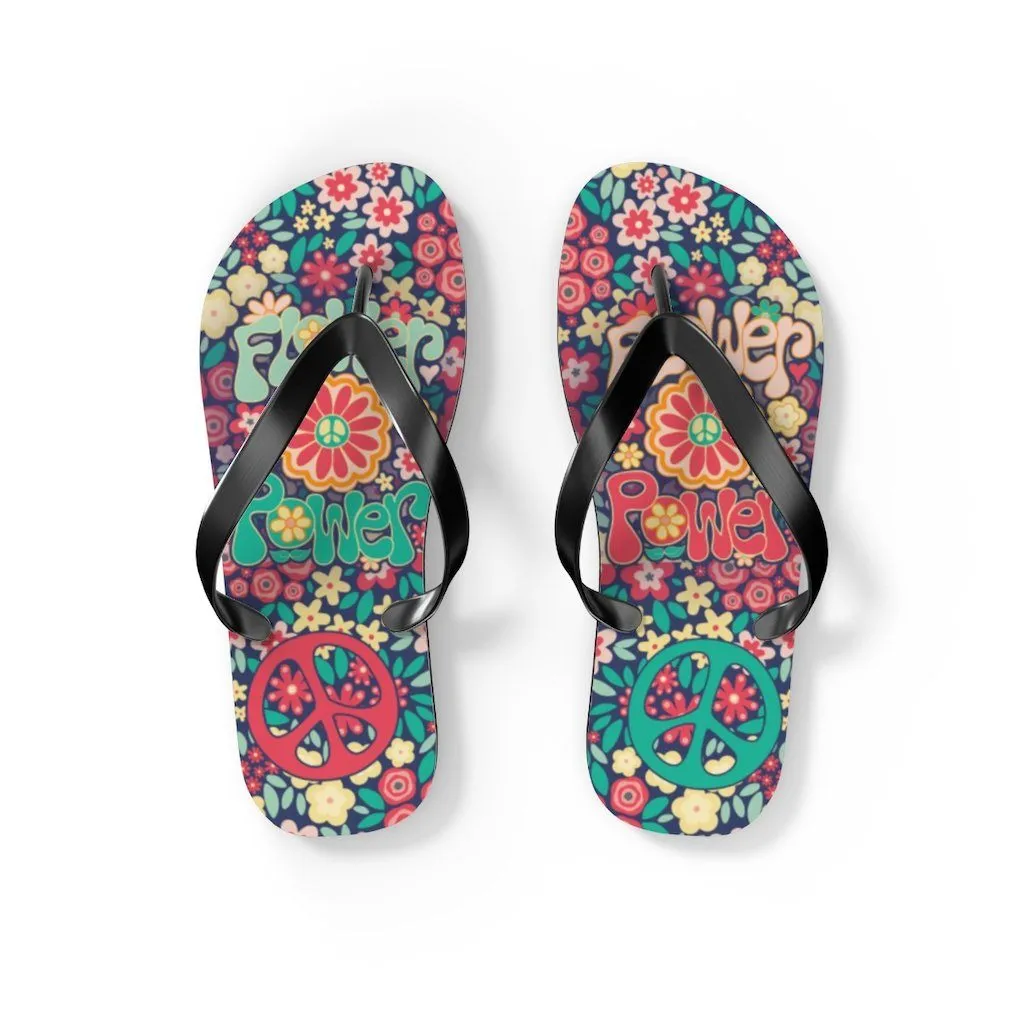 Flower Powers- Unisex Flip Flops