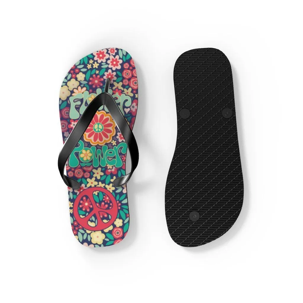 Flower Powers- Unisex Flip Flops