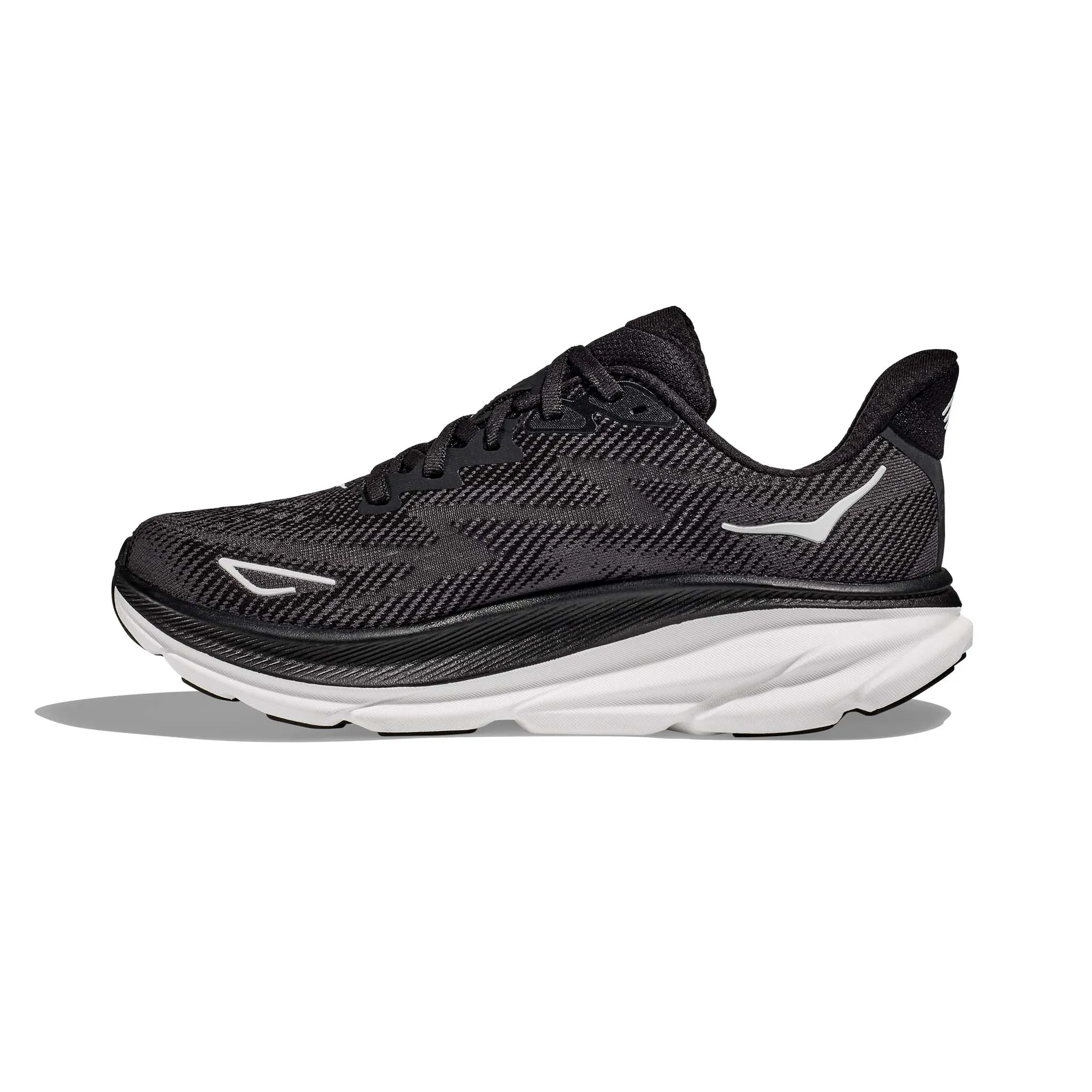 Hoka Mens Black Clifton 9 Running Shoes - Optimized Title