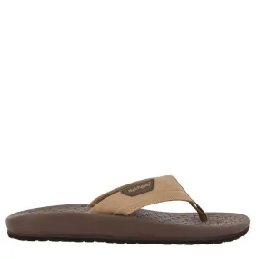 Hush Puppies Men's Rockstar  Casual Walking Flip Flops -  Tan Brown