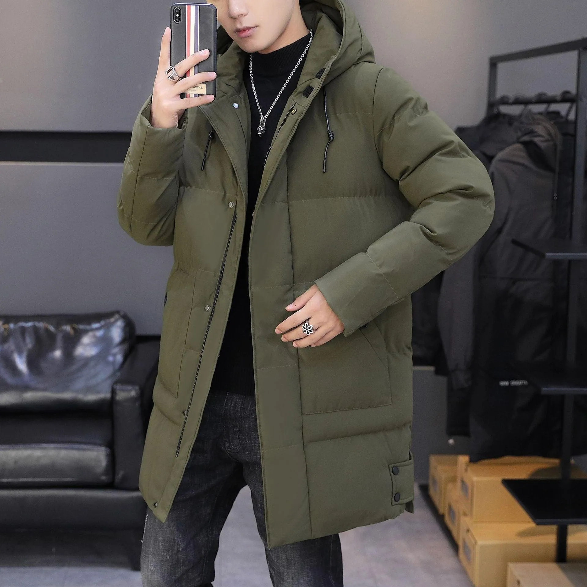 Men's Hooded Cotton Jacket Winter