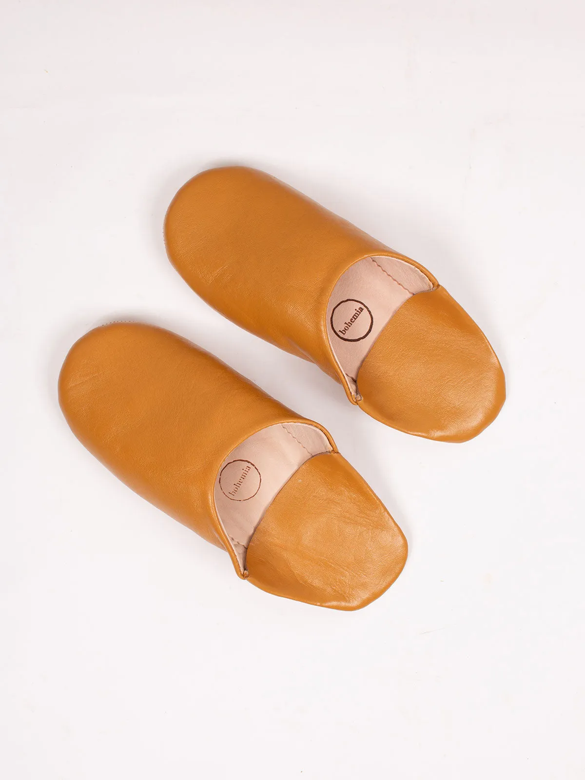 Moroccan Mens Babouche Slippers, Ochre