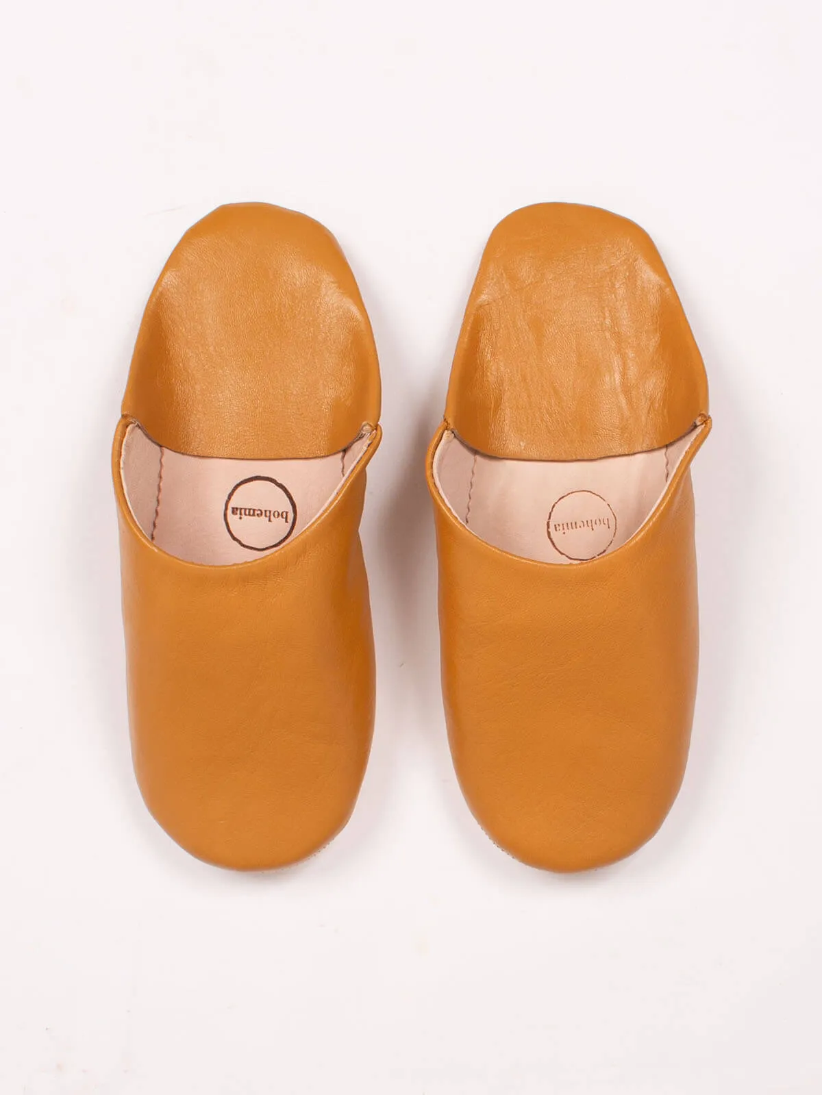 Moroccan Mens Babouche Slippers, Ochre