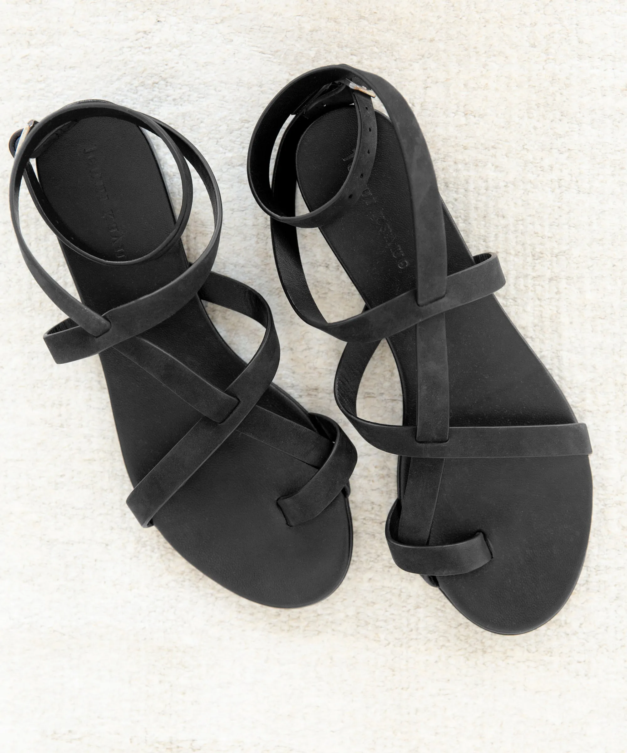 Oiled Leather Strappy Sandal