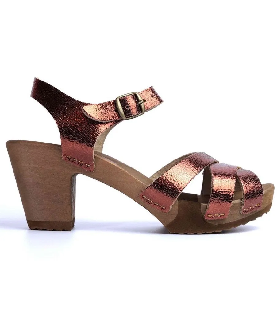 Old Peach Block Sandals