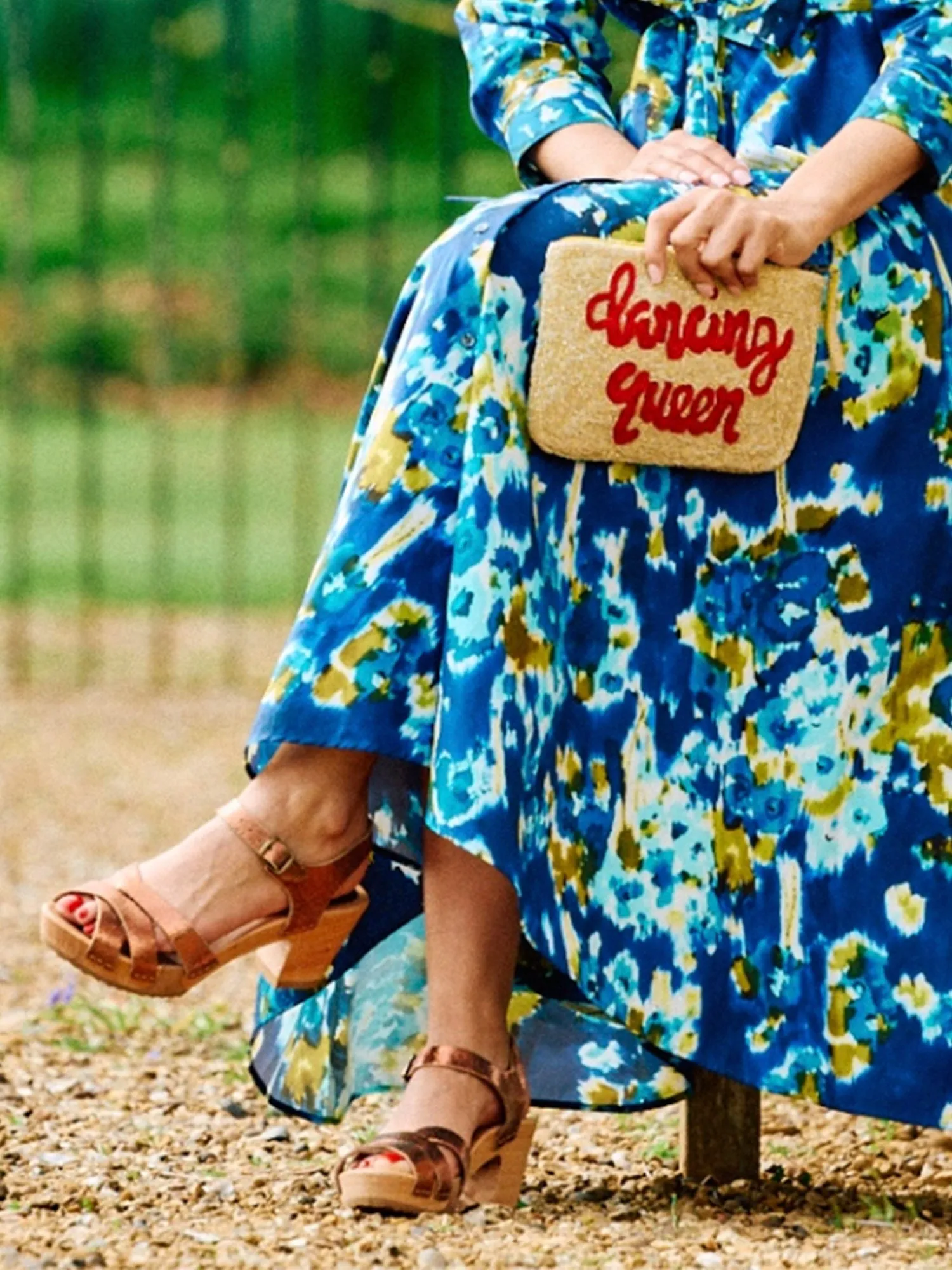 Old Peach Block Sandals