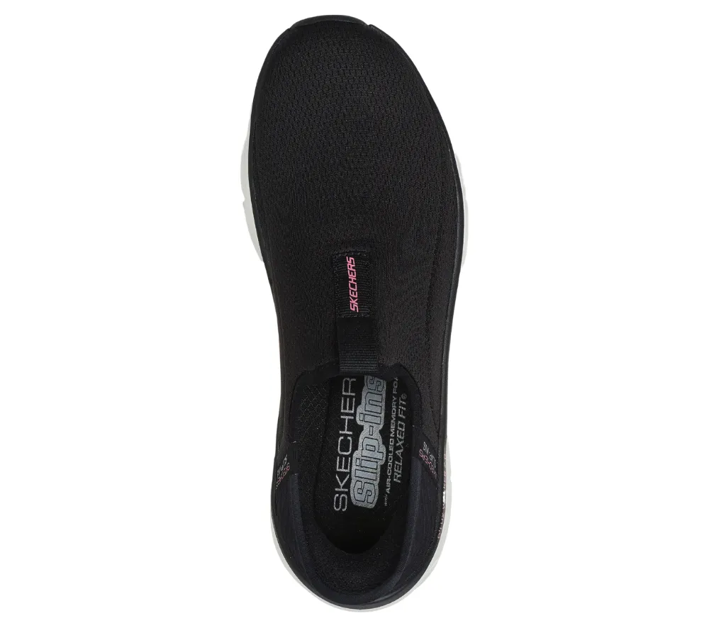 Pantofi sport, dama, SKECHERS D'LUX WALKER HAPPY STEP 150099-BKPK negru, textil