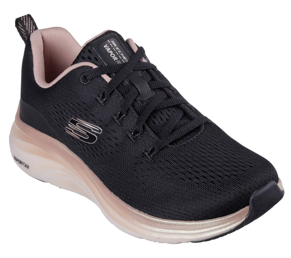 Pantofi sport, dama, SKECHERS VAPOR FOAM-MIDNIGHT GLIMMER 150025-BKRG negru, textil