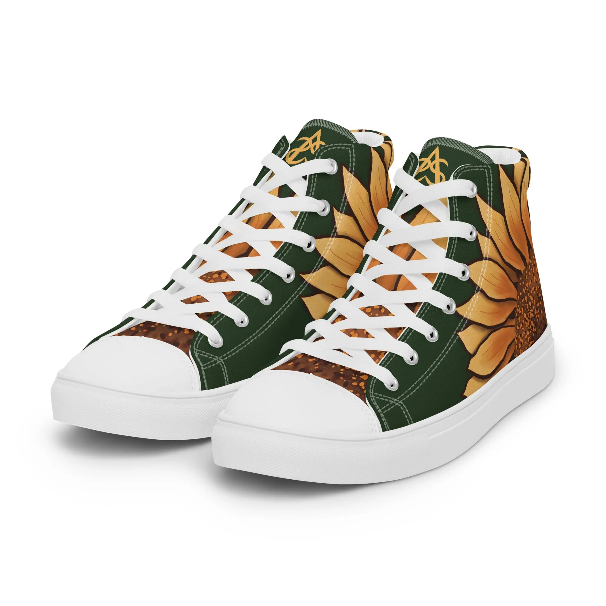 Sunflower Lover High Top Canvas Shoes (Fem Sizing)