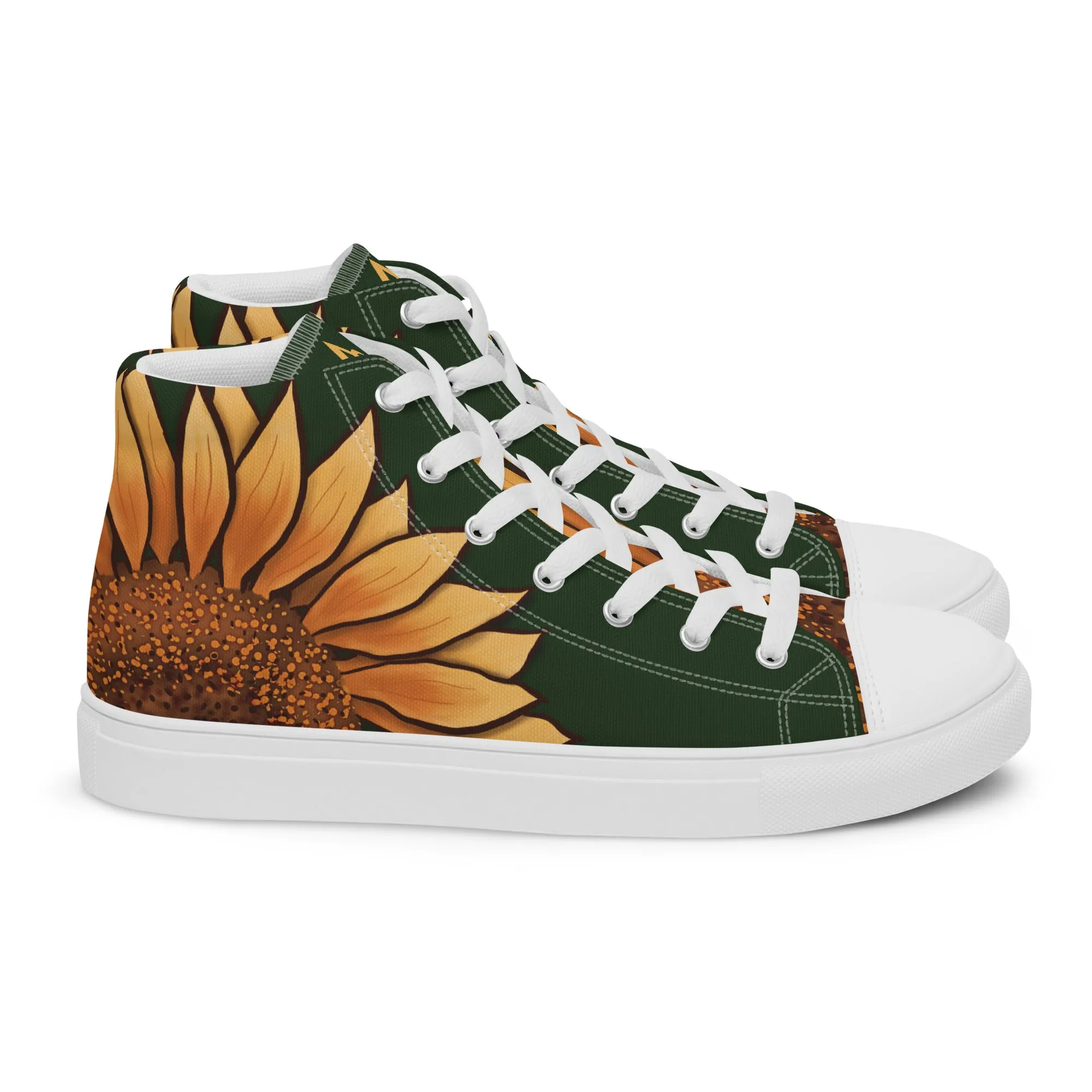 Sunflower Lover High Top Canvas Shoes (Fem Sizing)