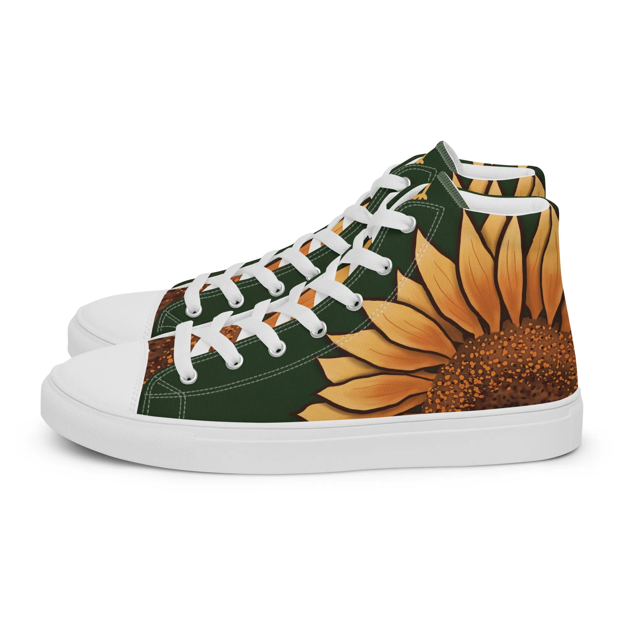 Sunflower Lover High Top Canvas Shoes (Fem Sizing)