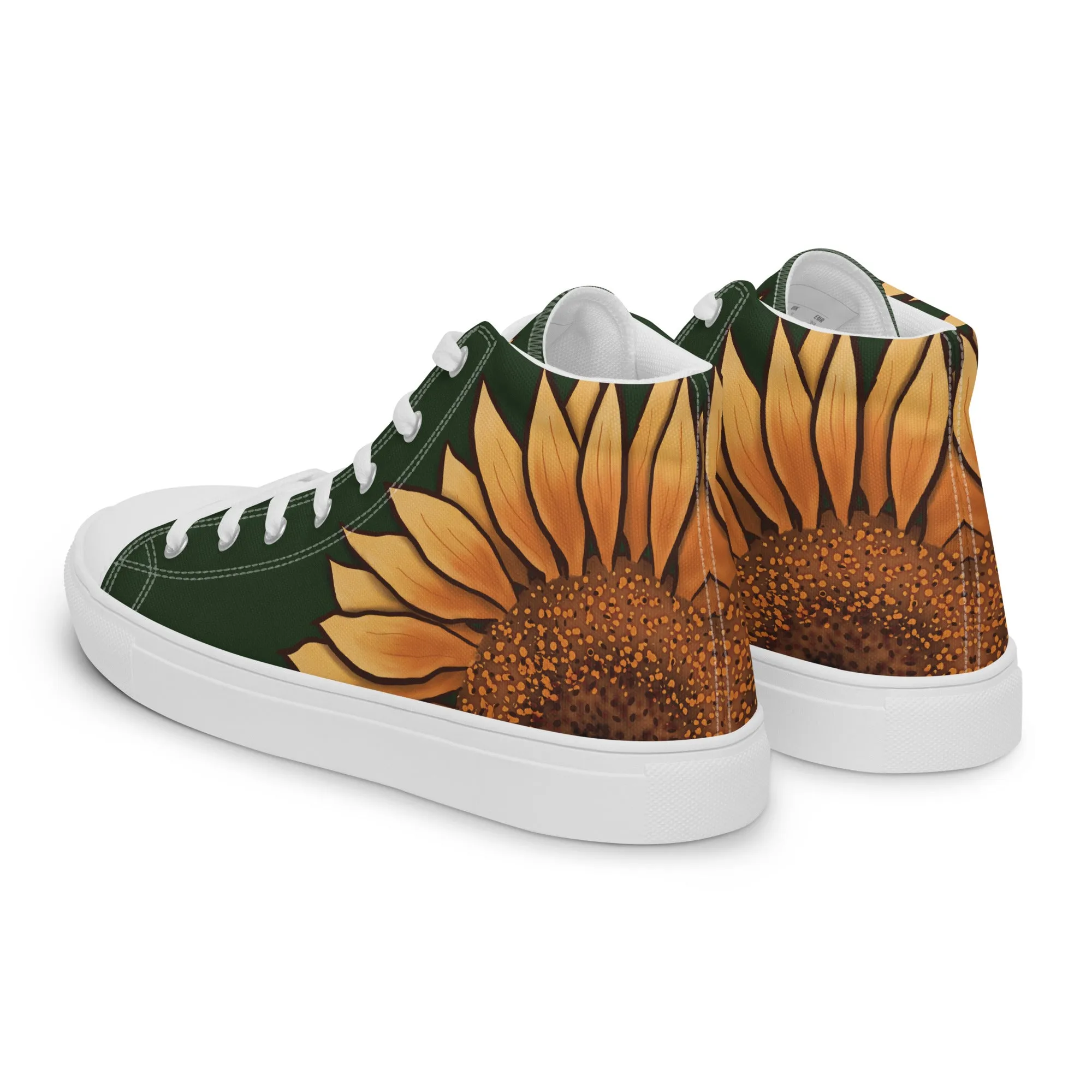 Sunflower Lover High Top Canvas Shoes (Fem Sizing)