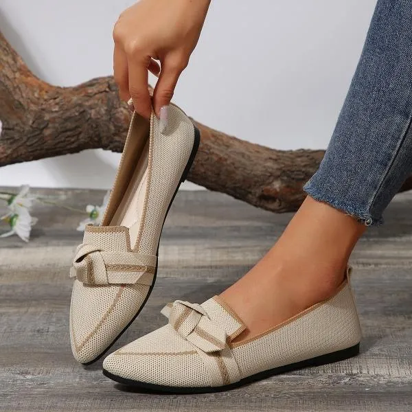 Women's Casual Bow-Knot Breathable Flat Shoes 68906704S