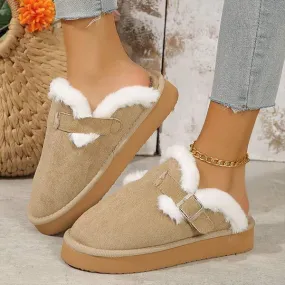 Women's Casual Closed-Toe Furry Slippers 69398927C